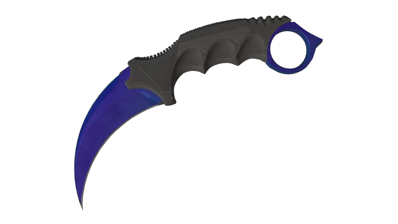 Karambit | Doppler (Sapphire) seed #723, front