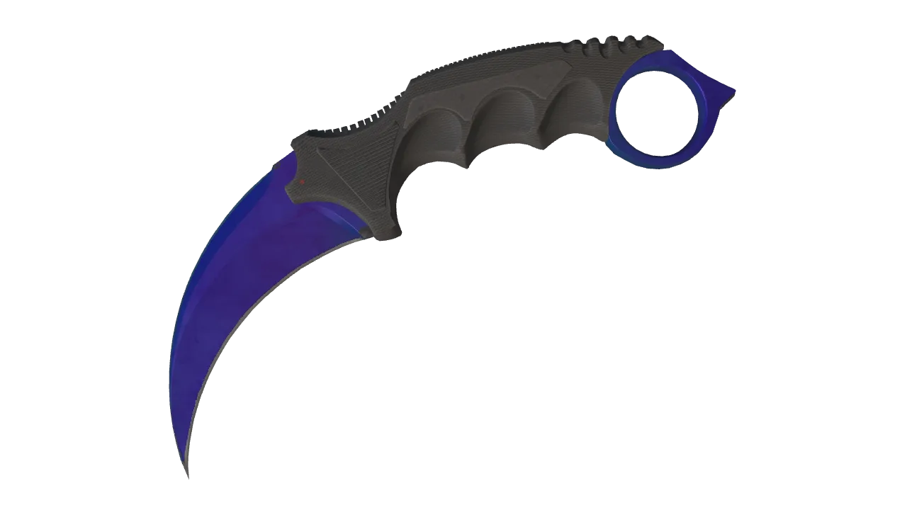 Karambit | Doppler (Sapphire) seed #735, front