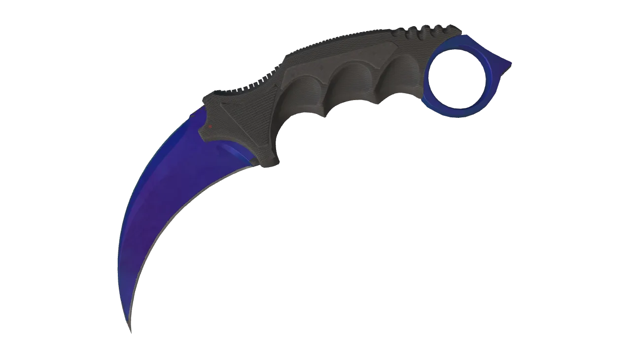Karambit | Doppler (Sapphire) seed #756, front
