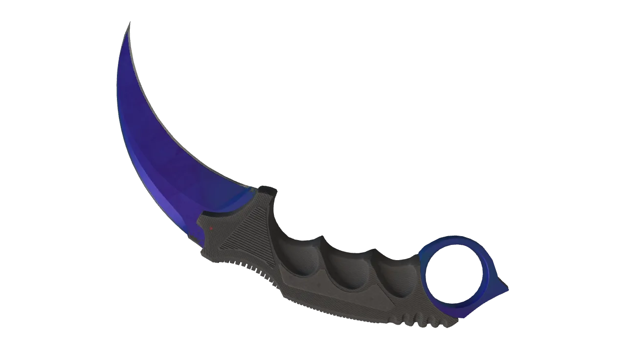 Karambit | Doppler (Sapphire) seed #766, back