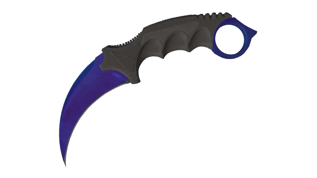 Karambit | Doppler (Sapphire) seed #776, front