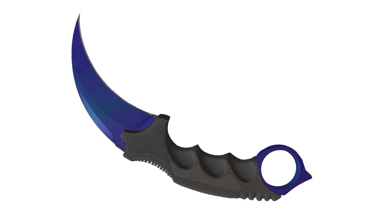 Karambit | Doppler (Sapphire) seed #782, back