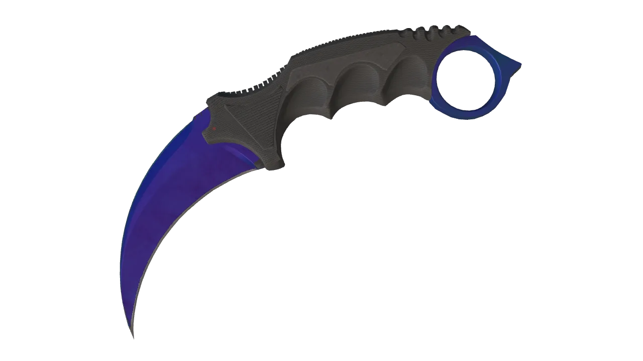 Karambit | Doppler (Sapphire) seed #808, front