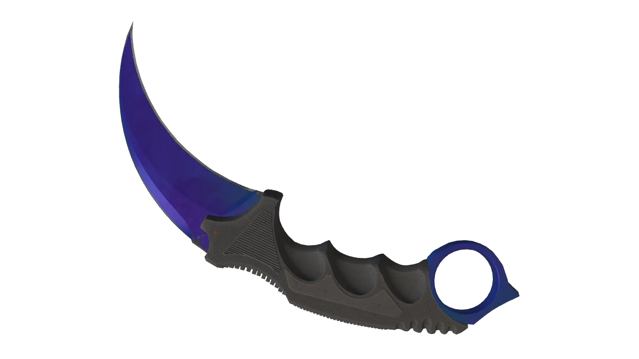 Karambit | Doppler (Sapphire) seed #826, back