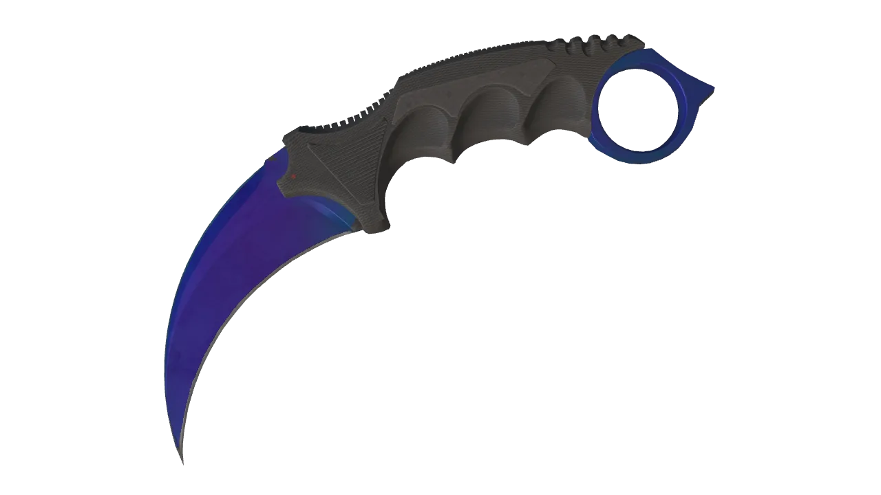 Karambit | Doppler (Sapphire) seed #831, front
