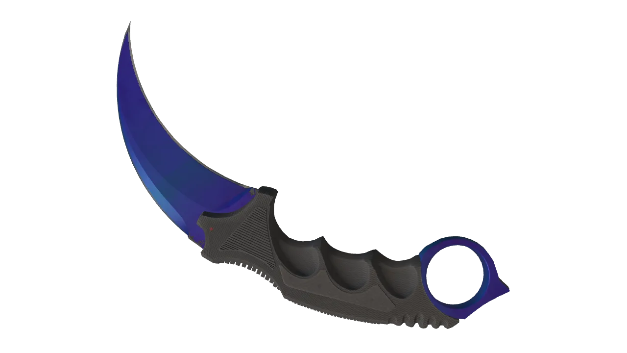 Karambit | Doppler (Sapphire) seed #835, back