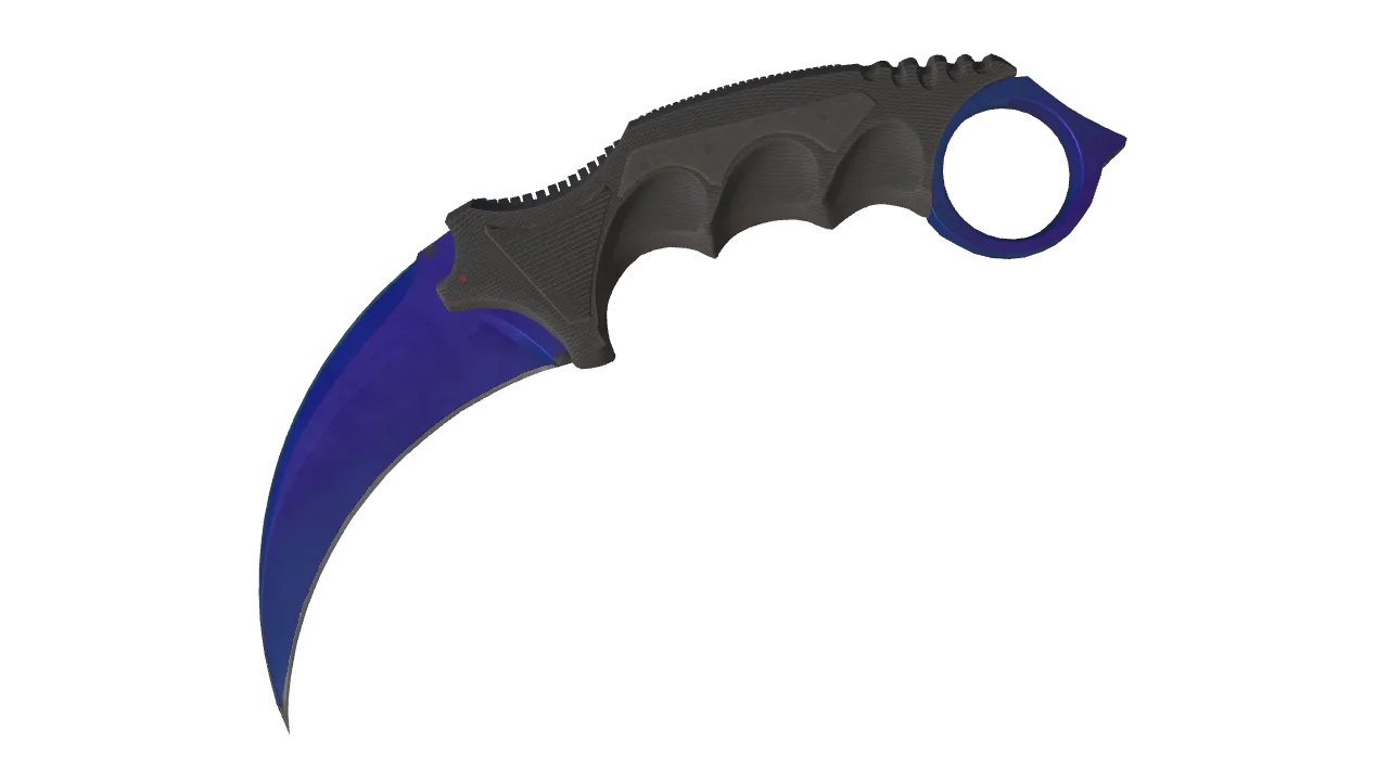 Karambit | Doppler (Sapphire) seed #843, front