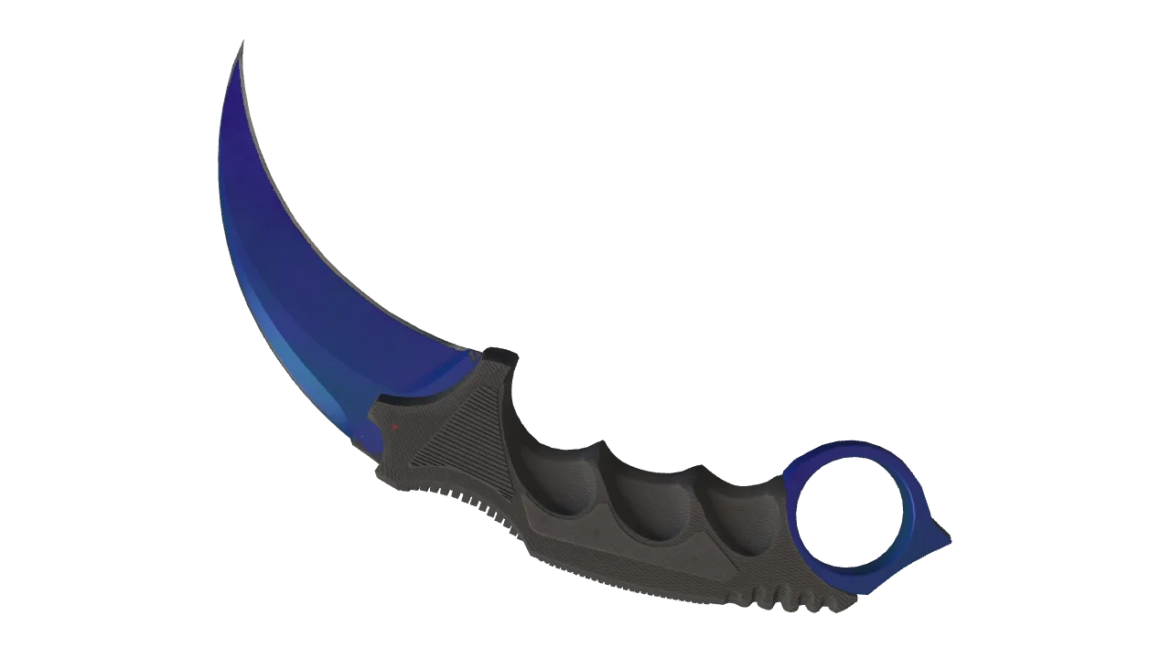 Karambit | Doppler (Sapphire) seed #849, back