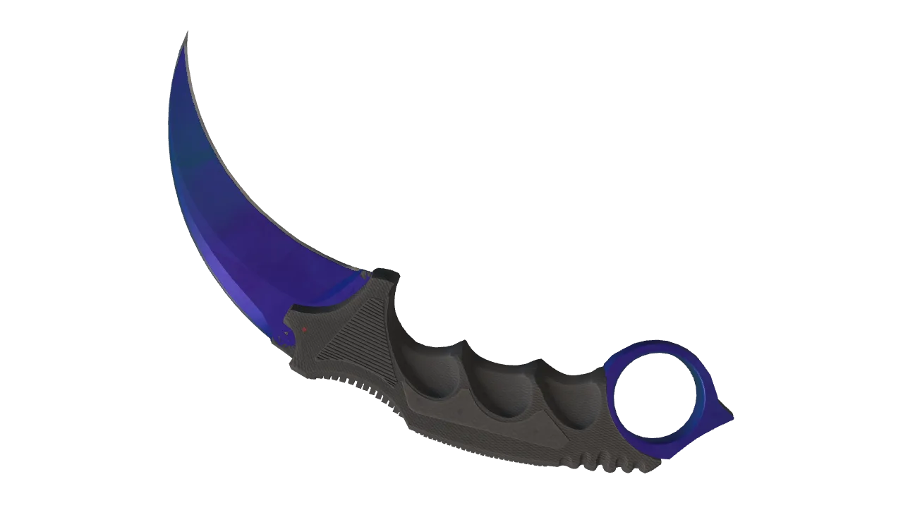Karambit | Doppler (Sapphire) seed #866, back