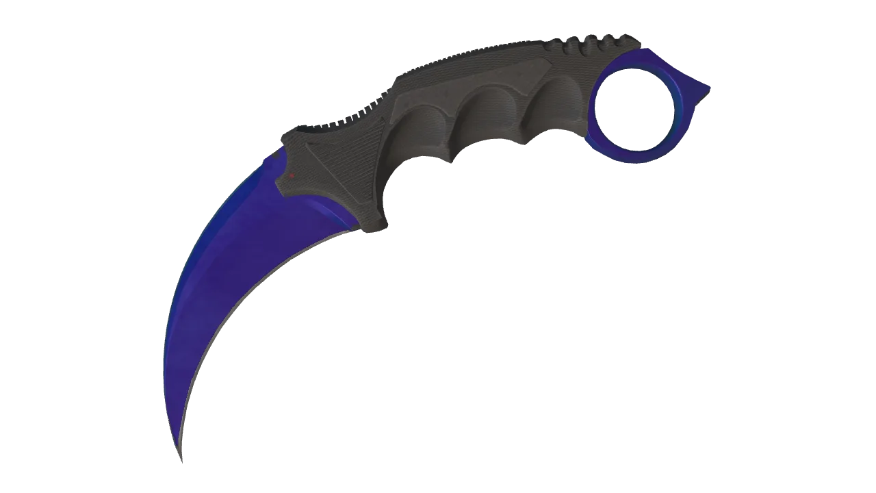 Karambit | Doppler (Sapphire) seed #866, front