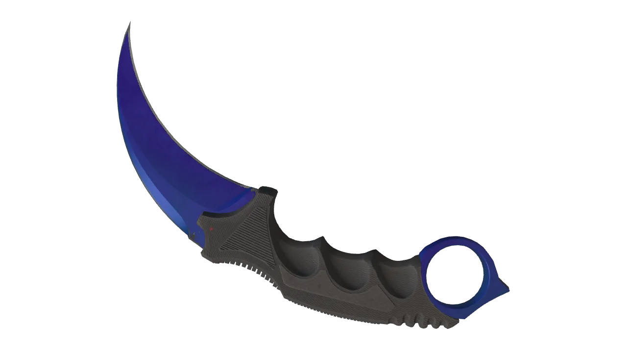 Karambit | Doppler (Sapphire) seed #872, back