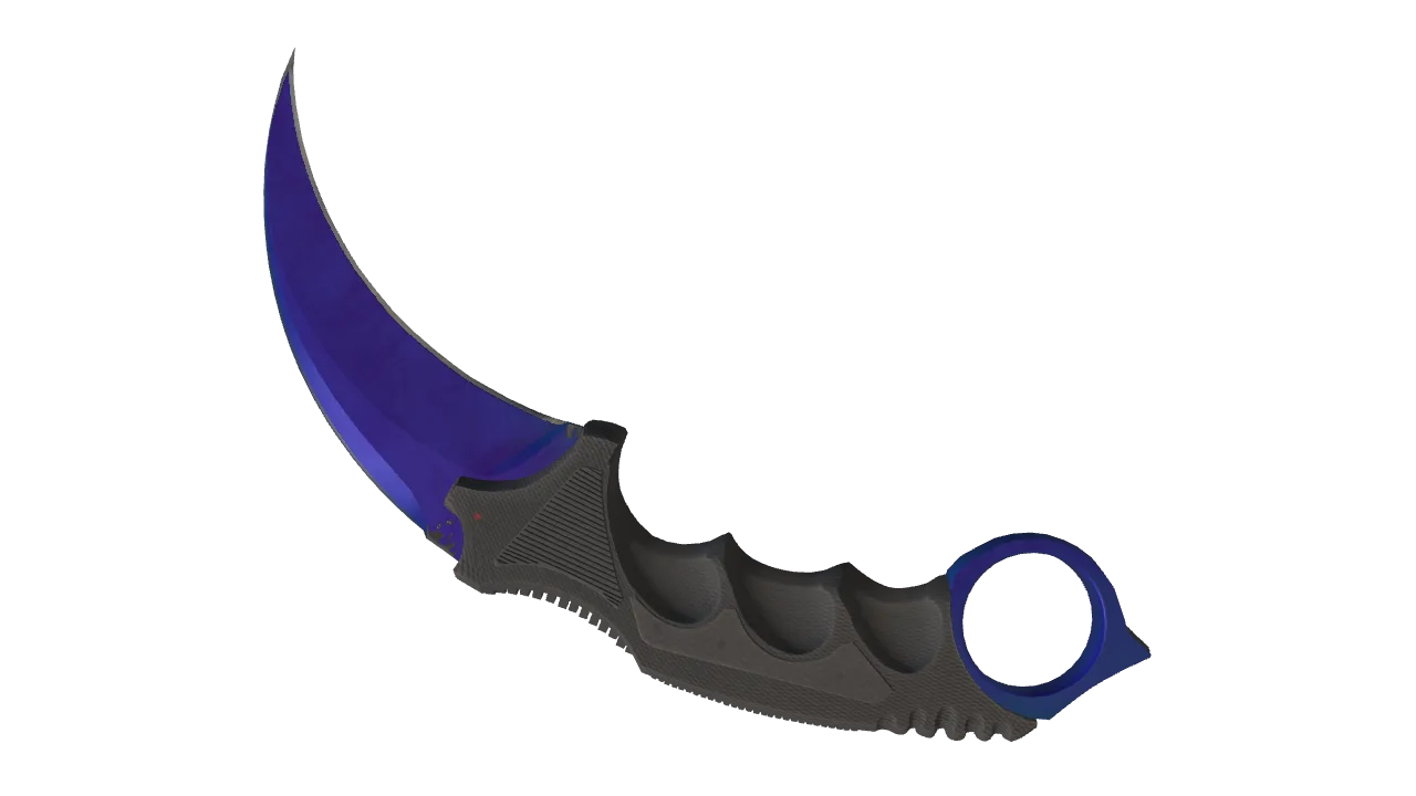 Karambit | Doppler (Sapphire) seed #874, back