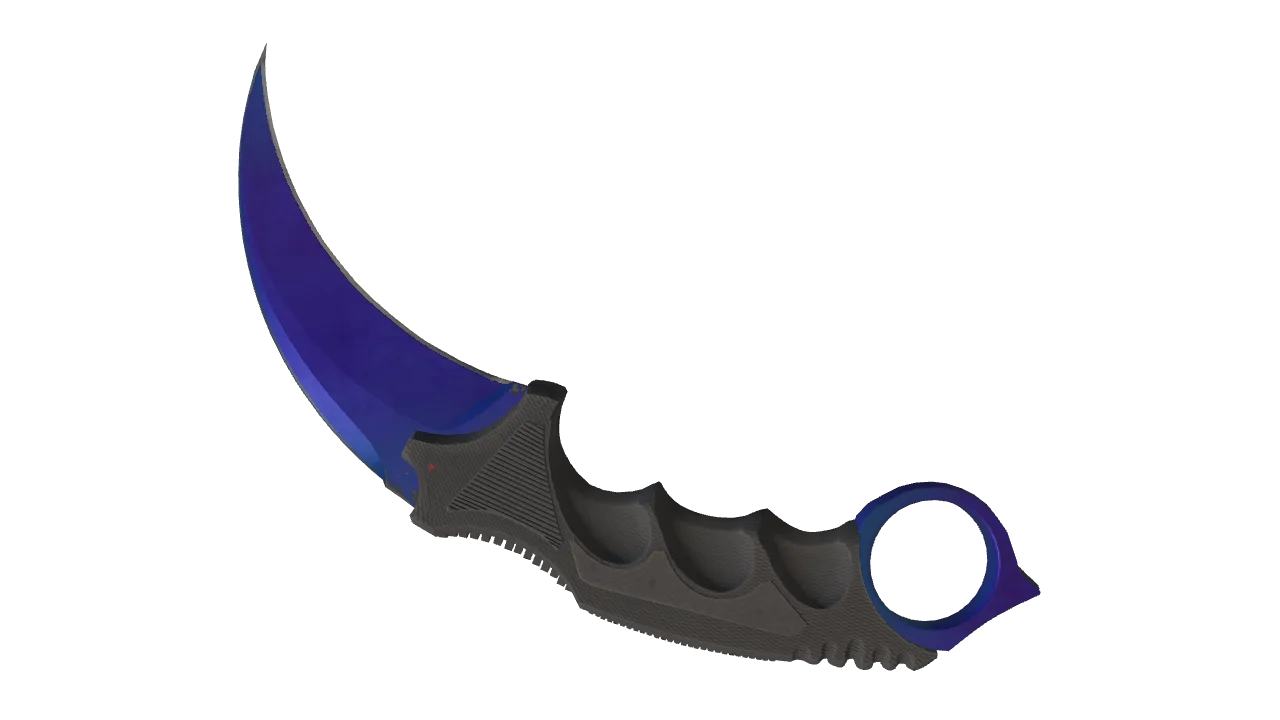 Karambit | Doppler (Sapphire) seed #887, back