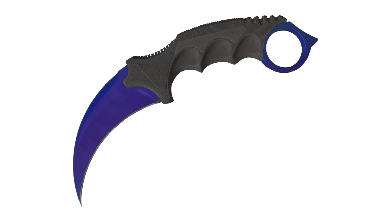 Karambit | Doppler (Sapphire) seed #887, front