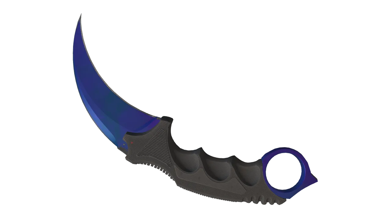 Karambit | Doppler (Sapphire) seed #888, back