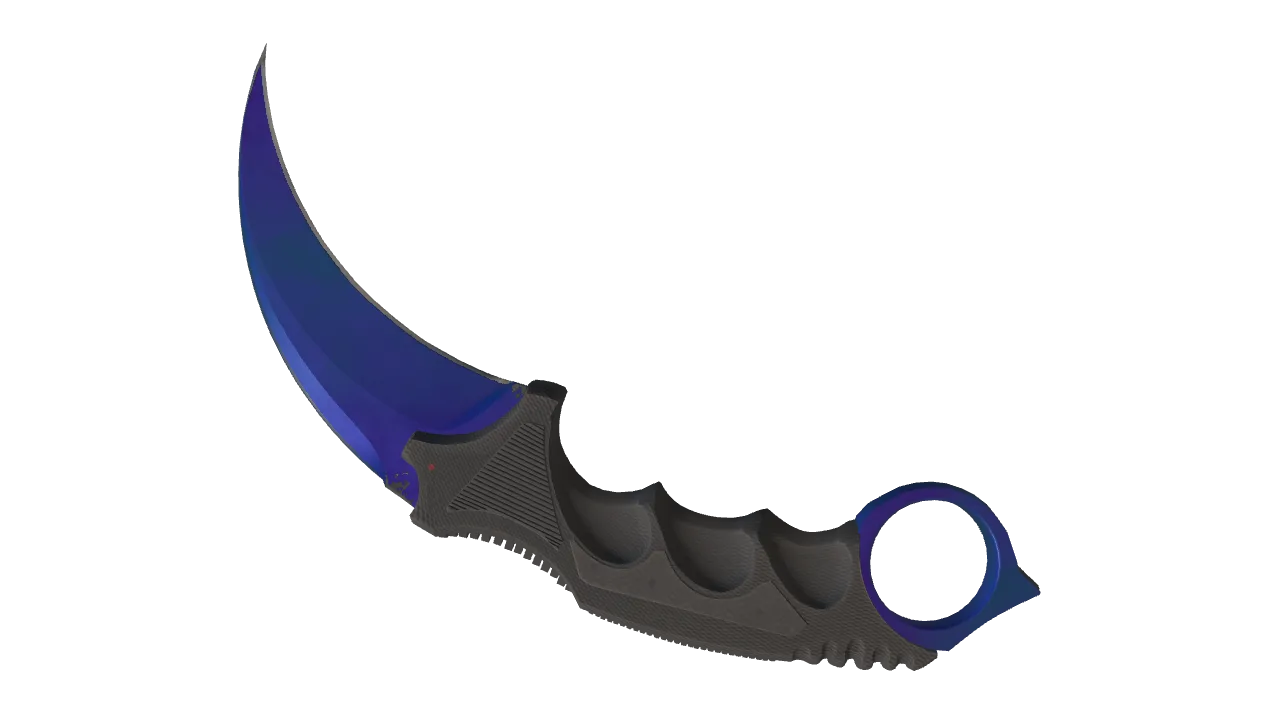 Karambit | Doppler (Sapphire) seed #893, back