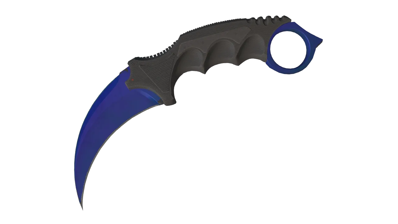 Karambit | Doppler (Sapphire) seed #907, front