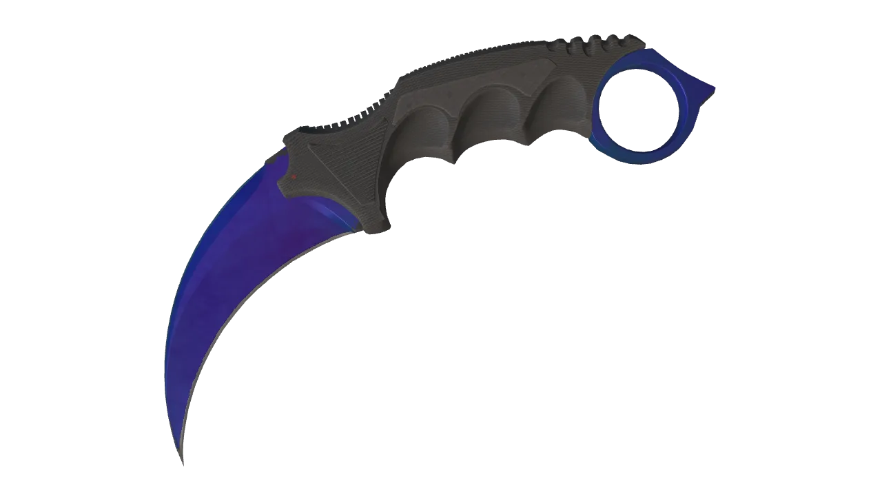 Karambit | Doppler (Sapphire) seed #91, front
