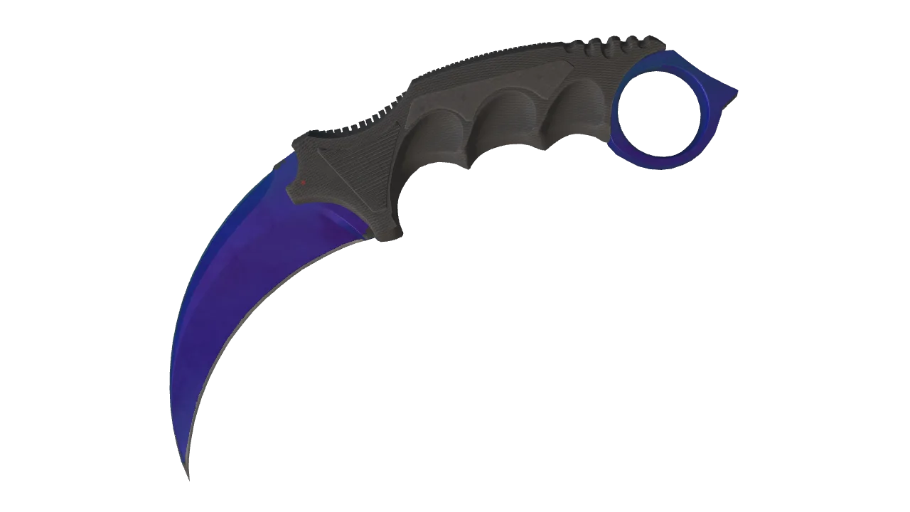 Karambit | Doppler (Sapphire) seed #913, front
