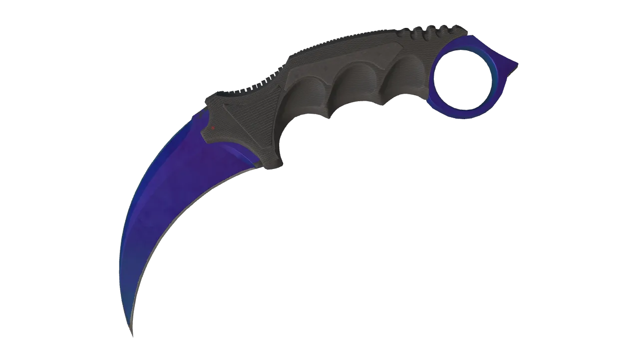 Karambit | Doppler (Sapphire) seed #927, front