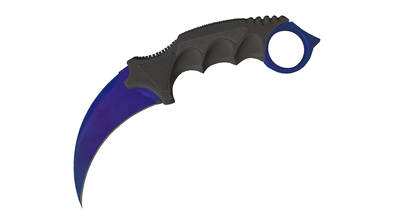 Karambit | Doppler (Sapphire) seed #972, front