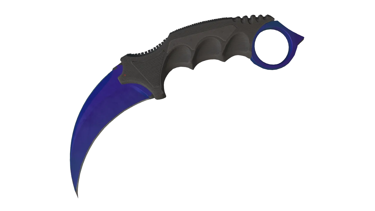 Karambit | Doppler (Sapphire) seed #998, front
