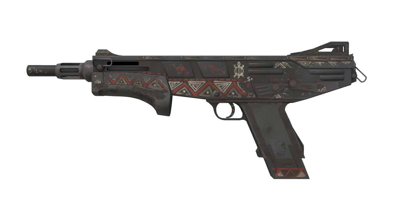 MAG-7 | Petroglyph (Well-Worn) — Dust II light, front