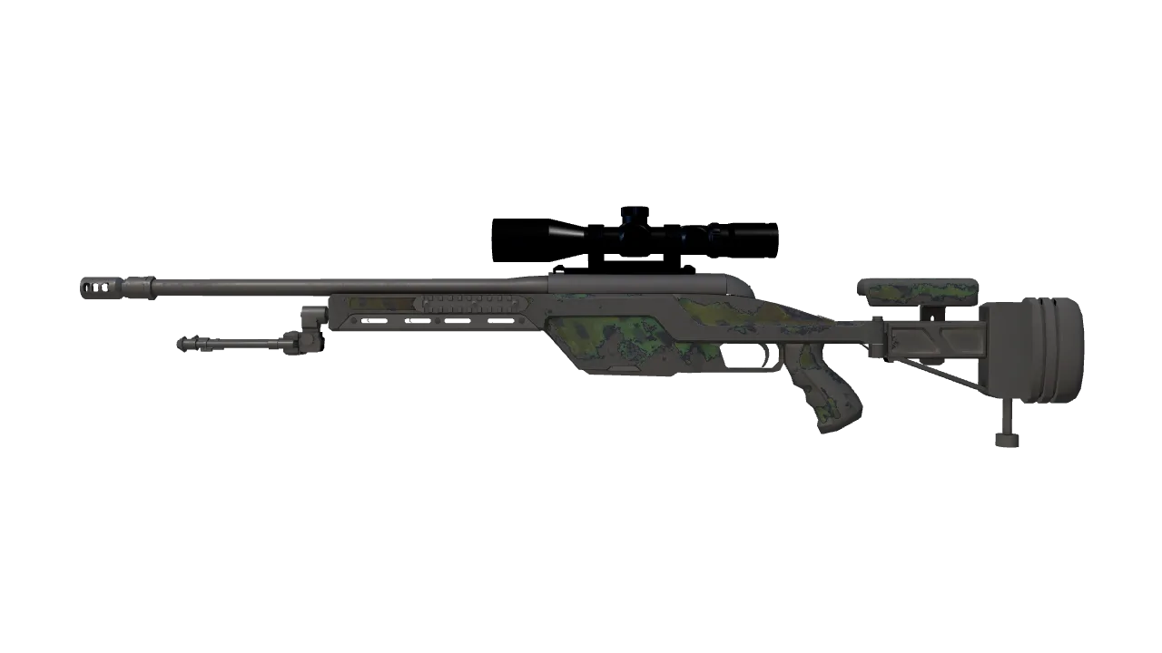 SSG 08 | Jungle Dashed (Battle-Scarred) — Dust II light, front