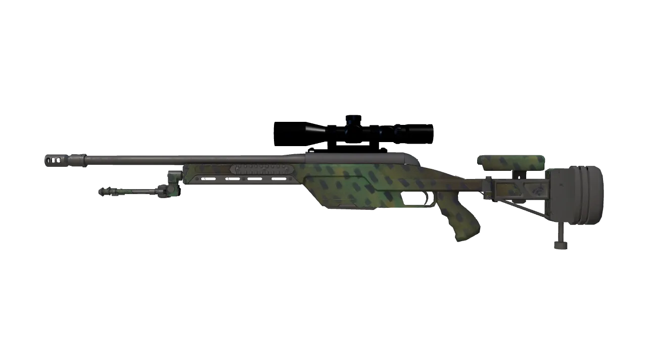 SSG 08 | Jungle Dashed (Minimal Wear) — Dust II light, front
