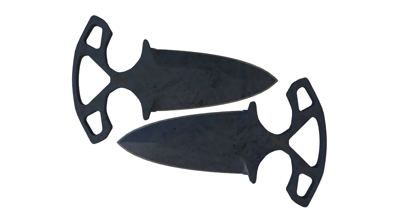 ★ Shadow Daggers | Blue Steel (Factory New) — Dust II light, front