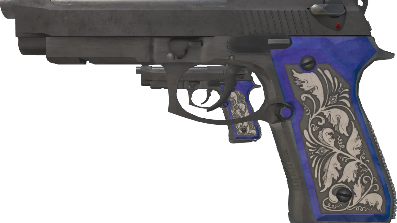 Dual Berettas | Duelist (Battle-Scarred) — Dust II light, front