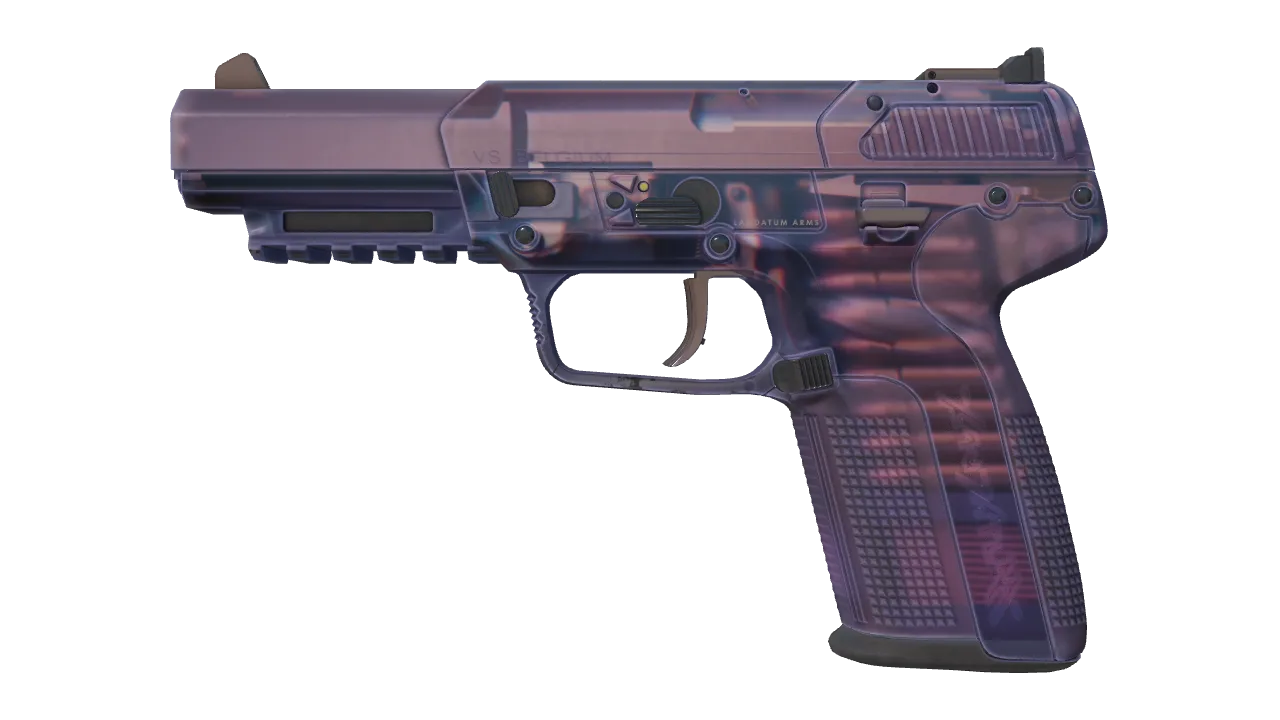 Five-SeveN | Dark Polymer (Factory New) — Dust II light, front