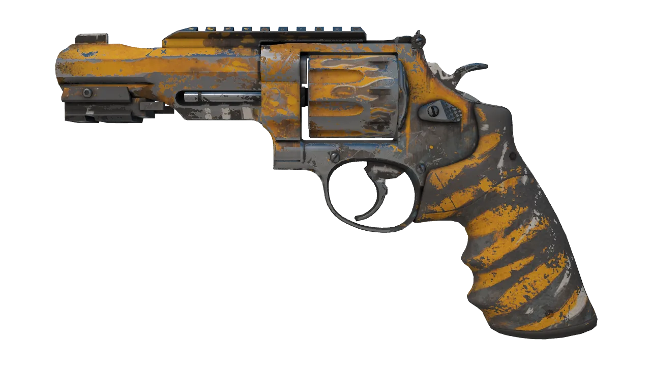 R8 Revolver | Skull Crusher (Battle-Scarred) — Dust II light, front