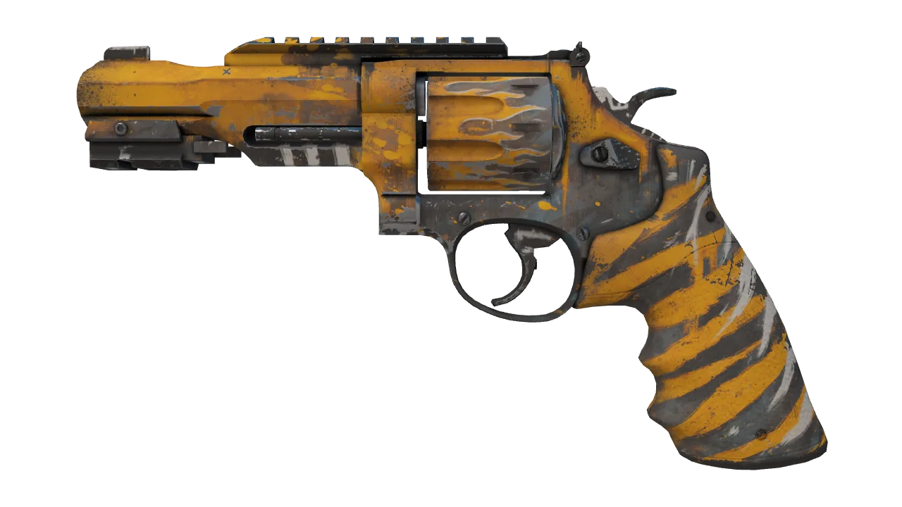 R8 Revolver | Skull Crusher (Well-Worn) — Dust II light, front