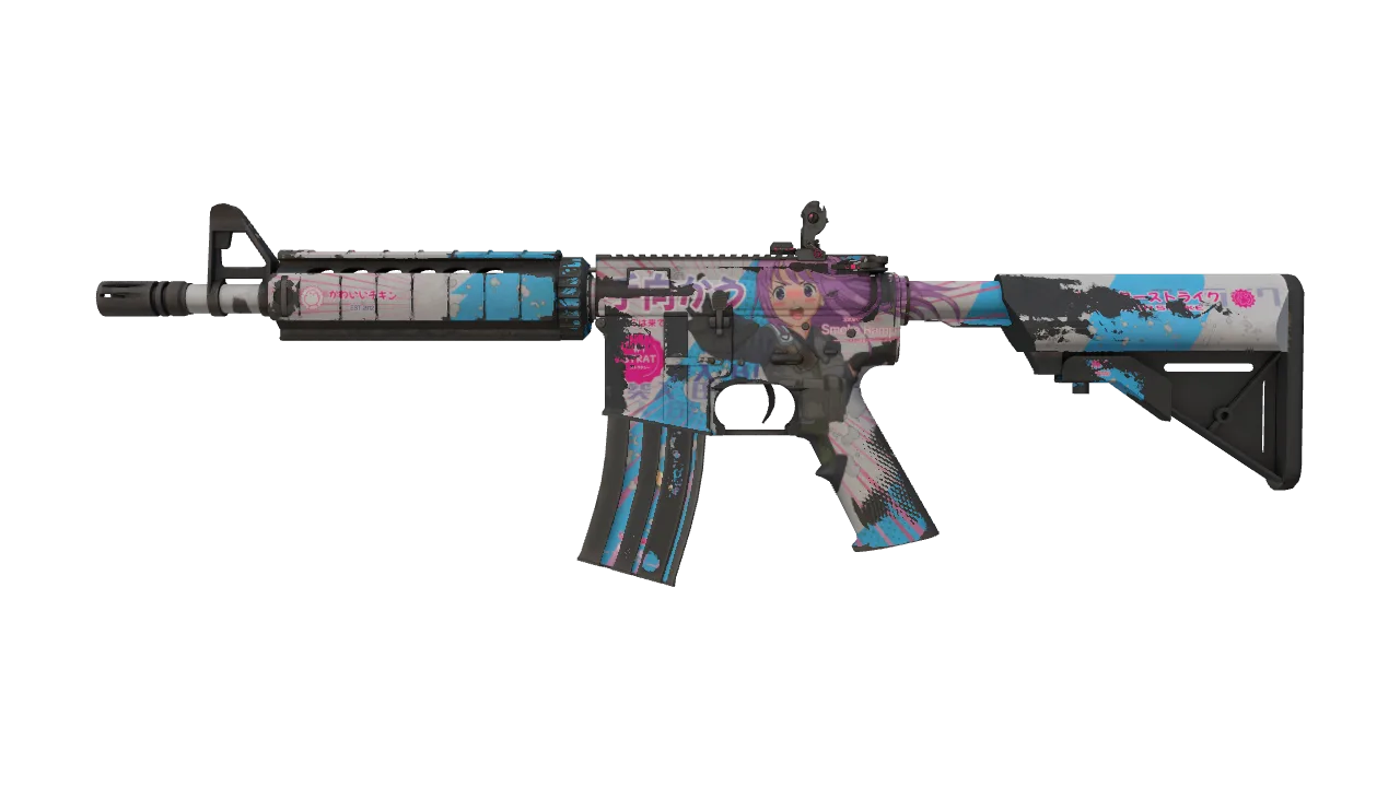 M4A4 | Temukau (Battle-Scarred) — Dust II light, front