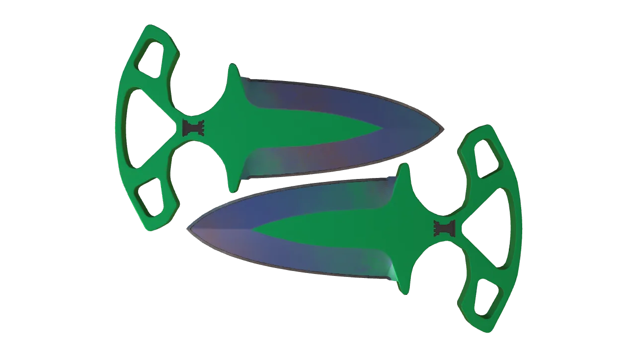 ★ Shadow Daggers | Gamma Doppler (Phase 1) (Minimal Wear) — Dust II light, front