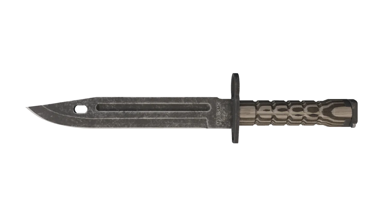 ★ Bayonet | Black Laminate (Minimal Wear) — Dust II light, front