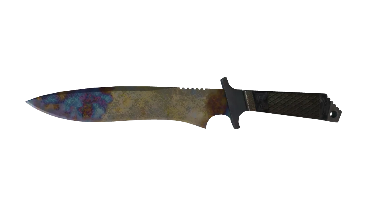 ★ Classic Knife | Case Hardened (Battle-Scarred) — Dust II light, front