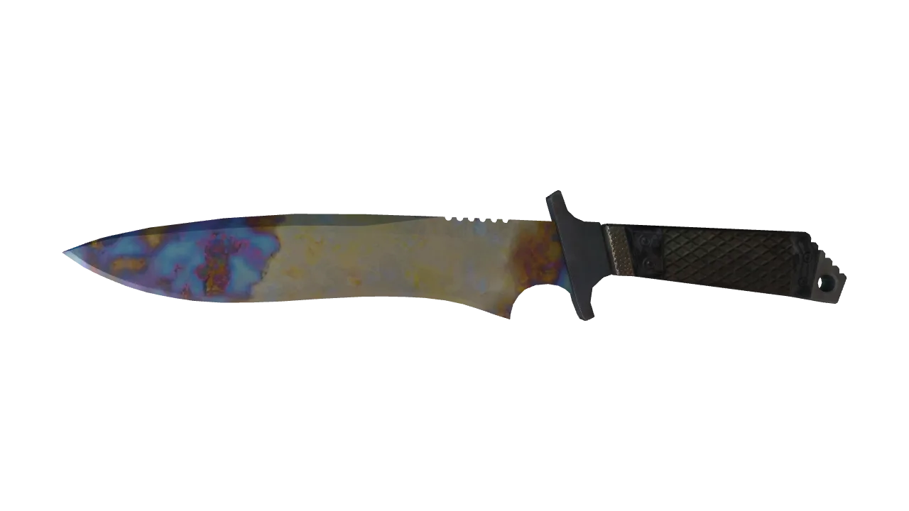★ Classic Knife | Case Hardened (Minimal Wear) — Dust II light, front