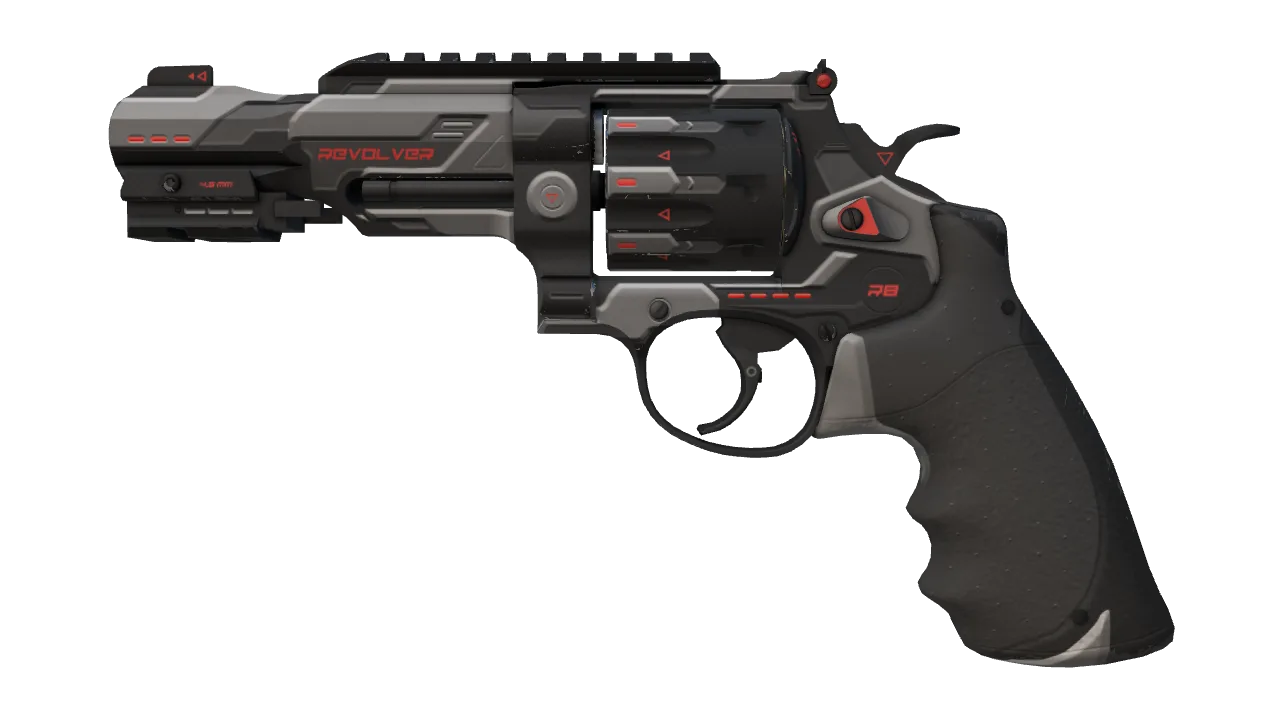 Souvenir R8 Revolver | Reboot (Well-Worn) — Dust II light, front