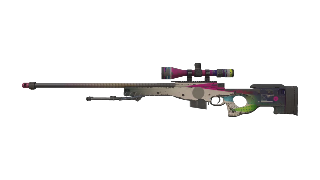 AWP | CMYK (Well-Worn) — Dust II light, front