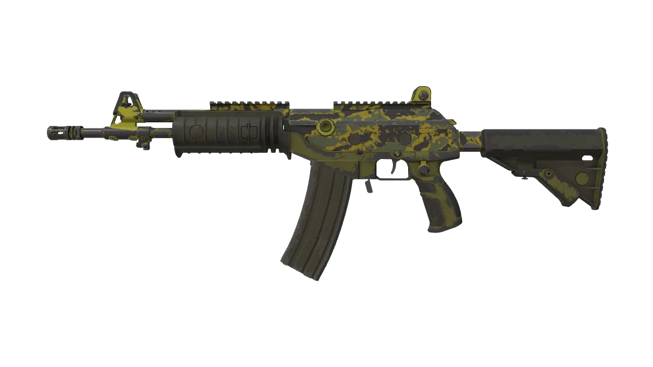 Galil AR | Acid Dart (Well-Worn) — Dust II light, front