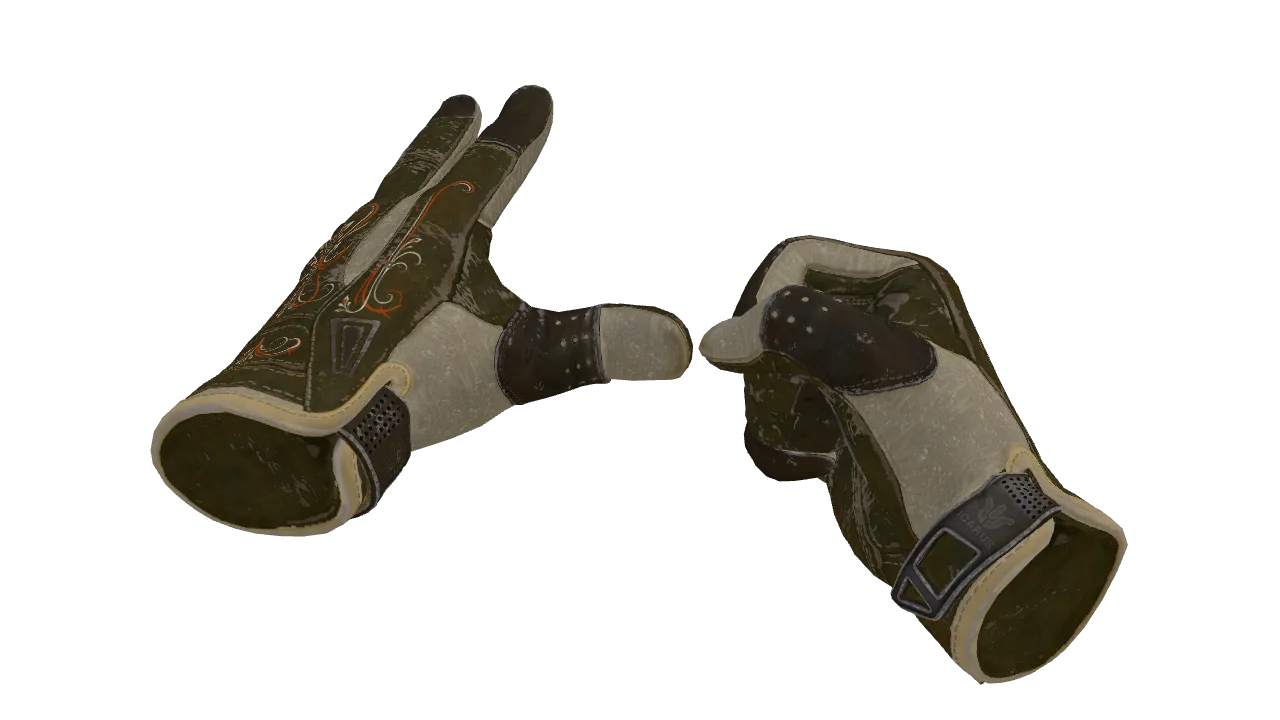 ★ Sport Gloves | Creme Pinstripe (Battle-Scarred) — Dust II light, front