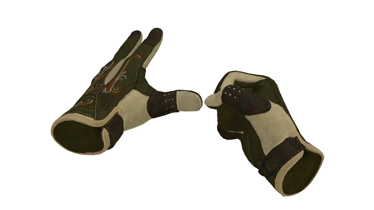 ★ Sport Gloves | Creme Pinstripe (Minimal Wear) — Dust II light, front