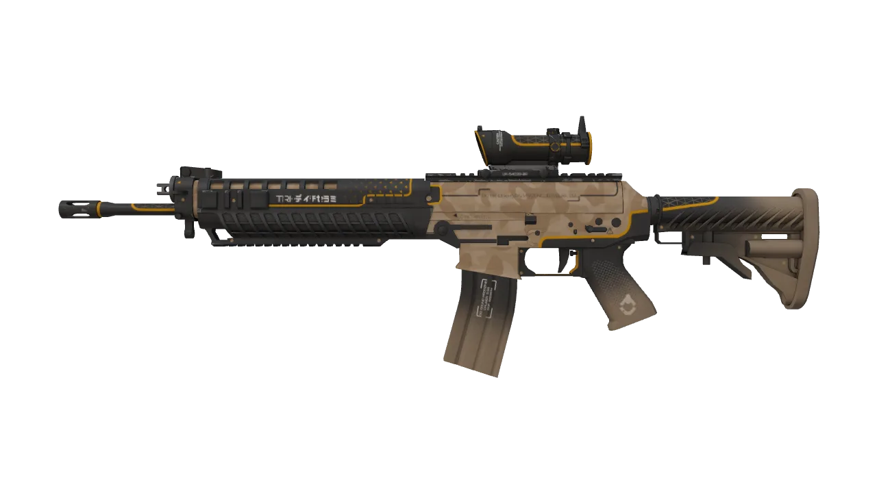 SG 553 | Triarch (Factory New) — Dust II light, front