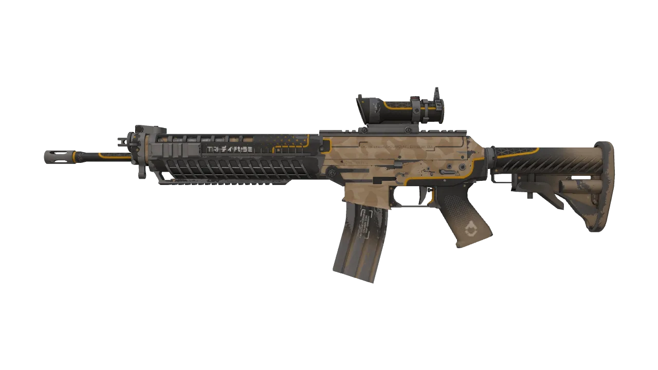 SG 553 | Triarch (Well-Worn) — Dust II light, front