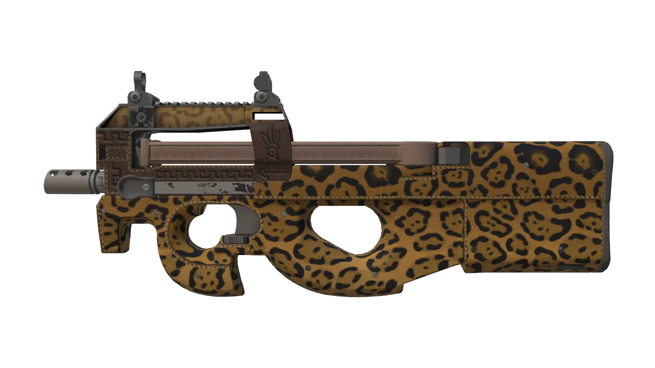 Souvenir P90 | Run and Hide (Battle-Scarred) — Dust II light, front