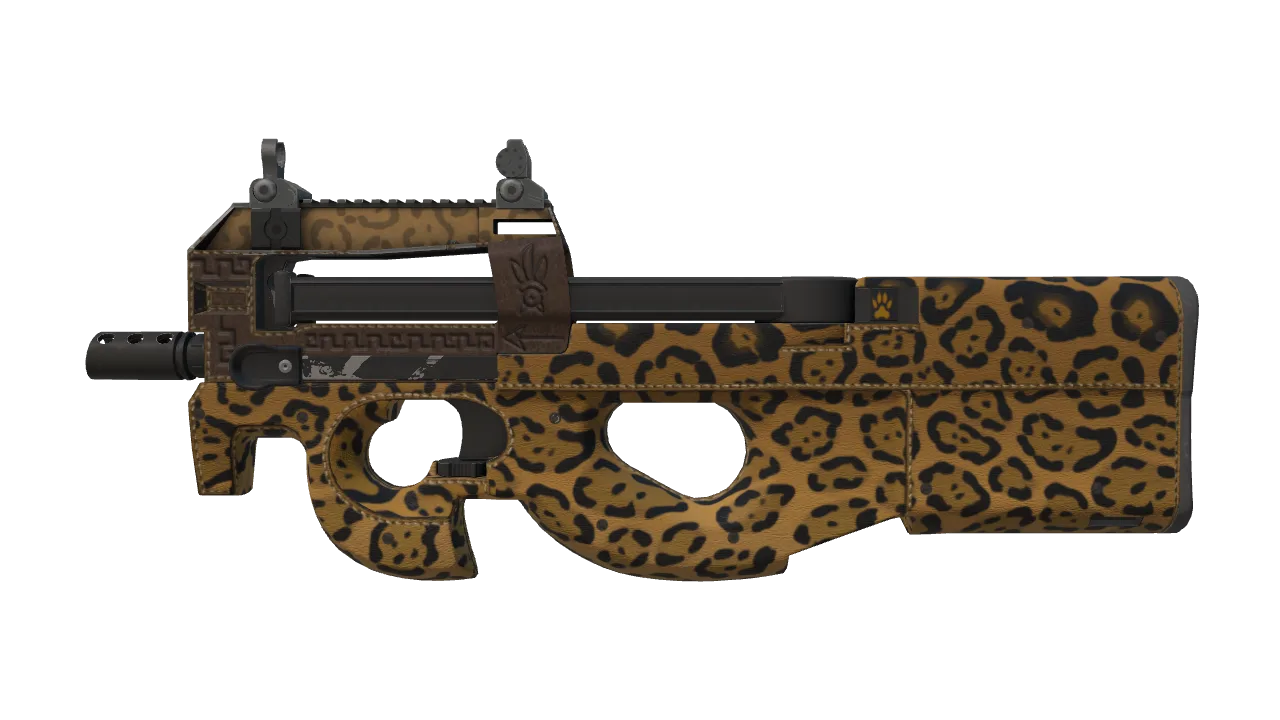 Souvenir P90 | Run and Hide (Field-Tested) — Dust II light, front