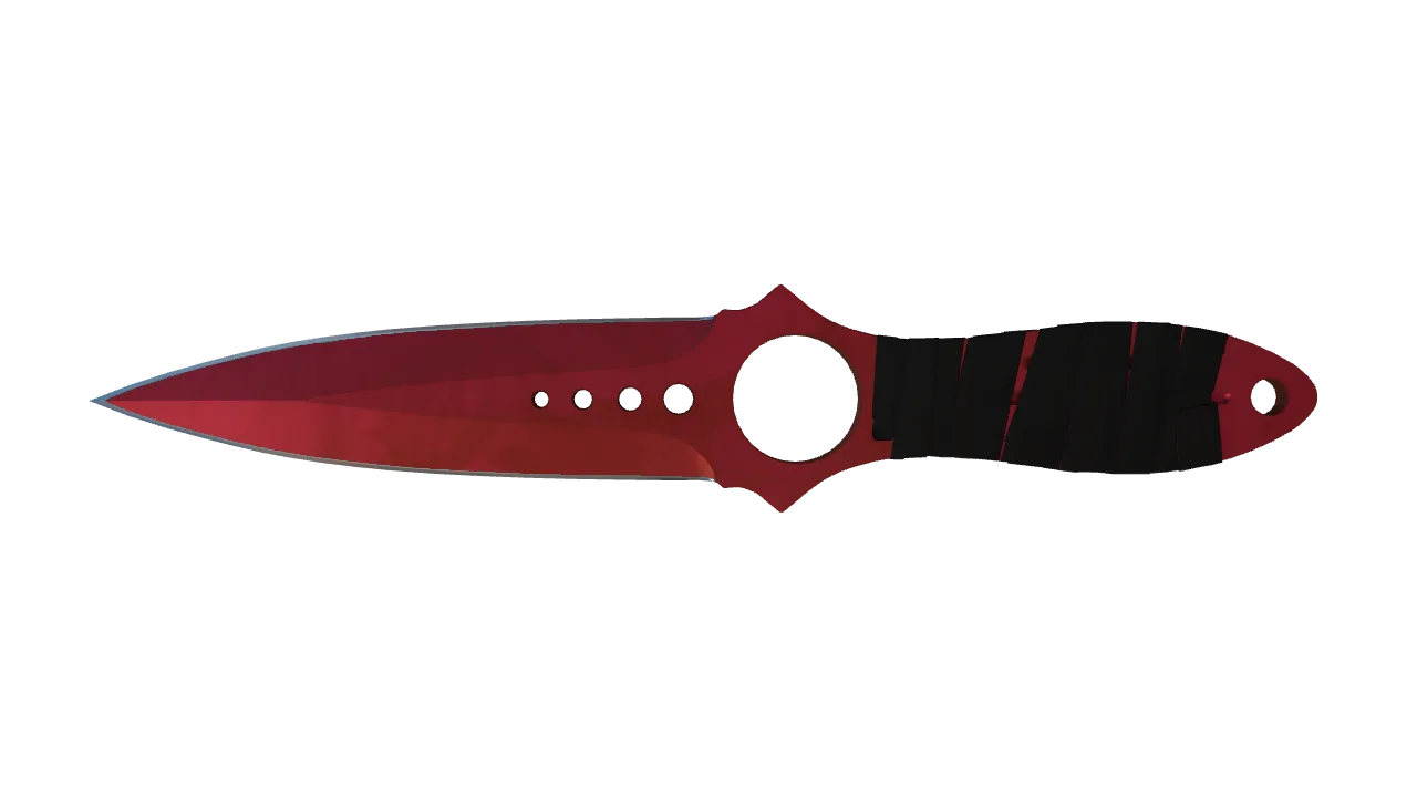 Skeleton Knife | Doppler (Ruby) seed #107, front