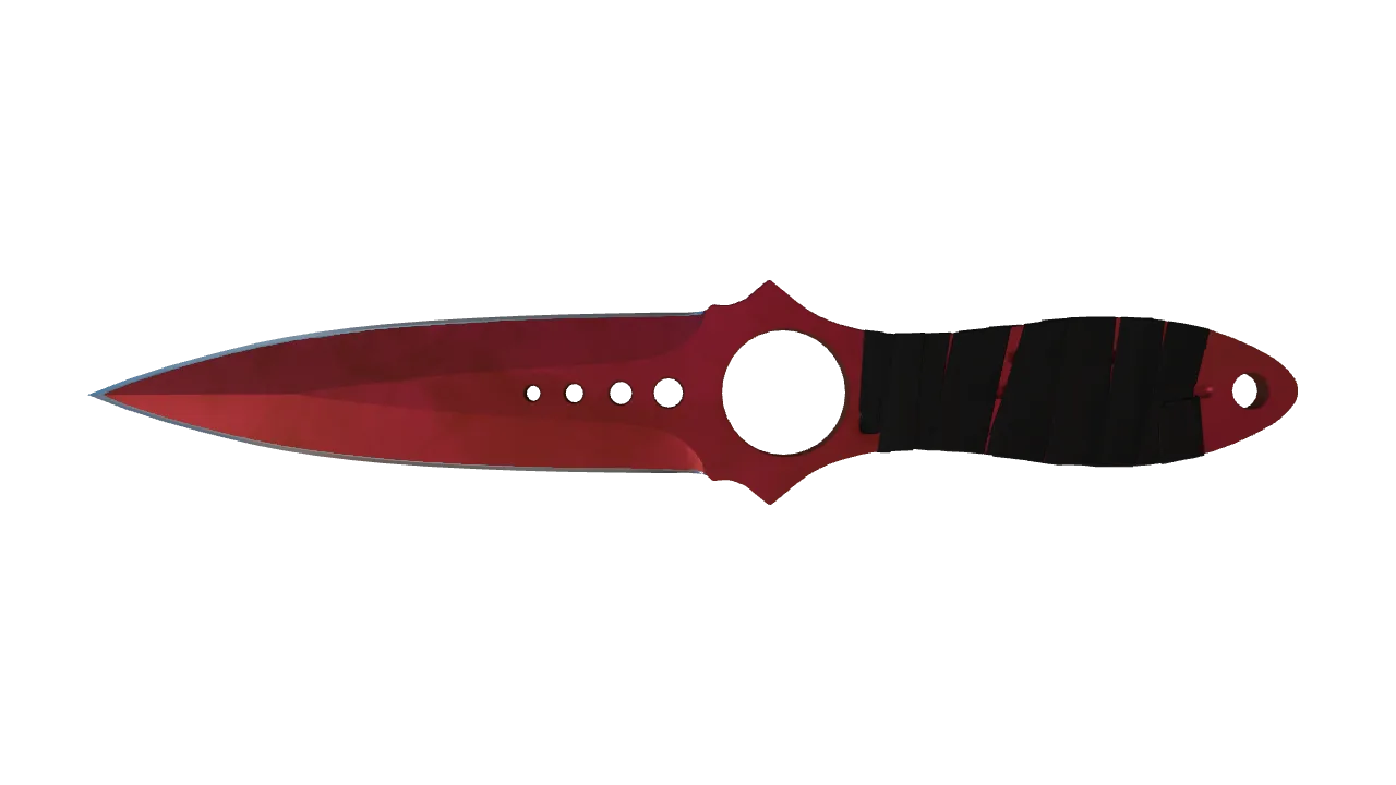 Skeleton Knife | Doppler (Ruby) seed #152, front